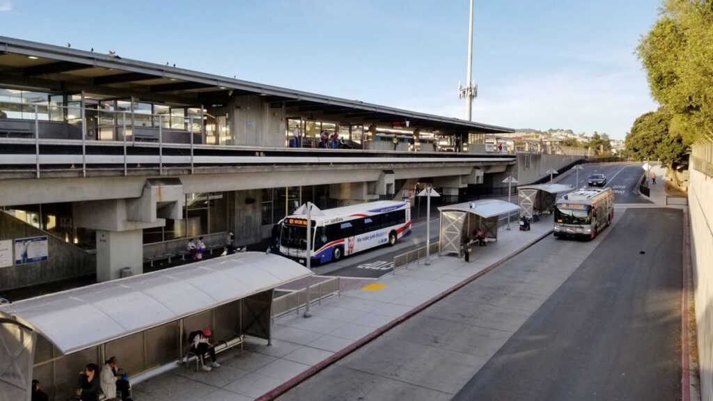 Daly City BART station rideshare pick-up zone — Uber Lyft accident hotspot Junipero Serra Boulevard