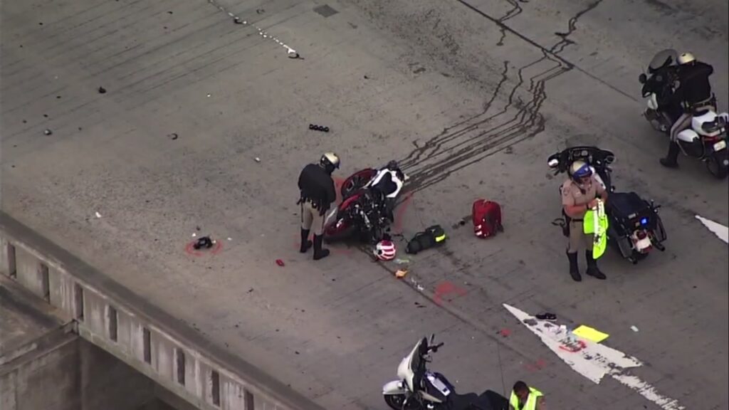 Motorcycle crash on Bay Area bridge — Oakland motorcycle accident lawyer John J. Roach
