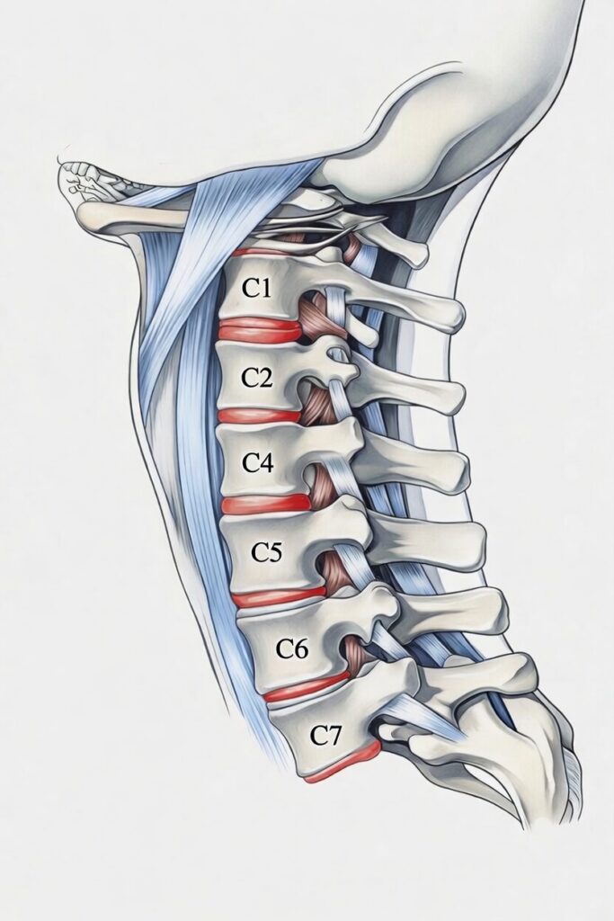 Cervical spine injury common in Bay Area rear-end collisions — whiplash and disc herniation cases handled by attorney John J. Roach.