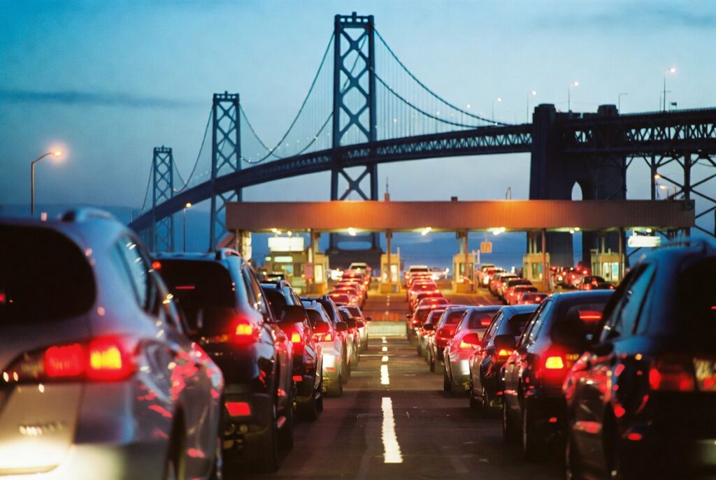 Bay Bridge approach in San Francisco — common Bay Area rear-end collision corridor where attorney John J. Roach represents injury victims.