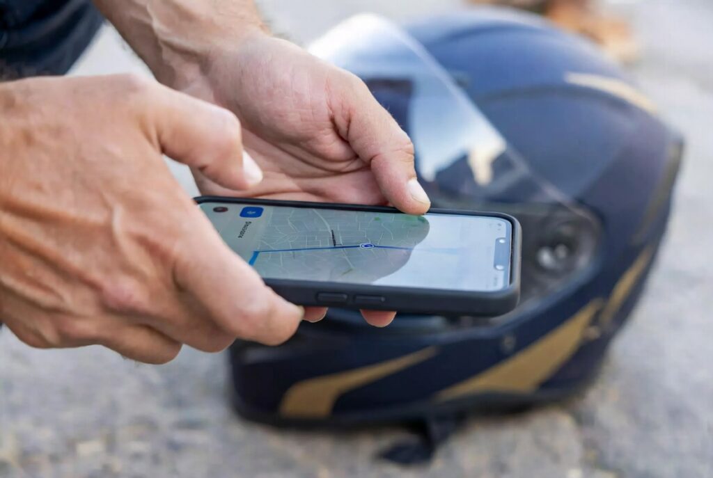 Captura de pantalla de la aplicación de reparto como evidencia después de un accidente en San Francisco