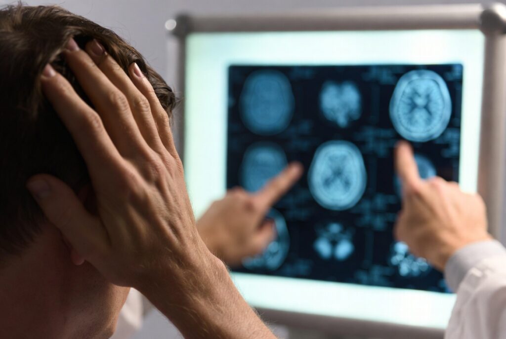Evaluación médica de una lesión cerebral después de un accidente