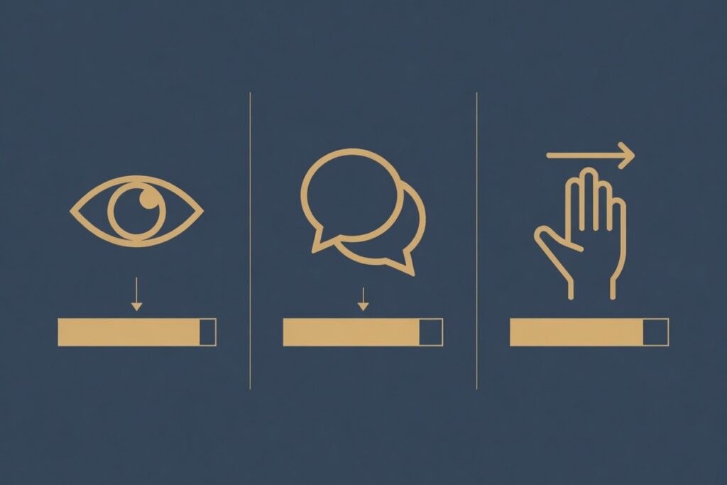 Infographic illustrating the three components of the Glasgow Coma Scale used to assess brain injury severity