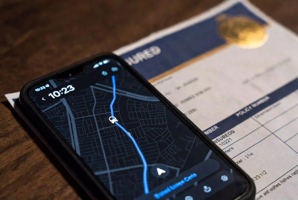 Rideshare trip data and timestamps used to prove the coverage period in a claim