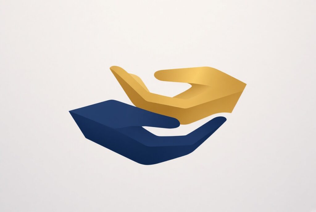 Illustration symbolizing support for a caregiver after a loved one's brain injury