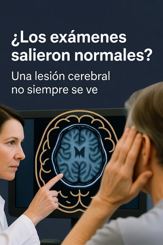 Una tomografía normal no descarta una lesión cerebral real
