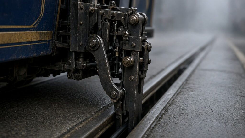 San Francisco cable car grip and brake mechanism illustrating common carrier mechanical duty
