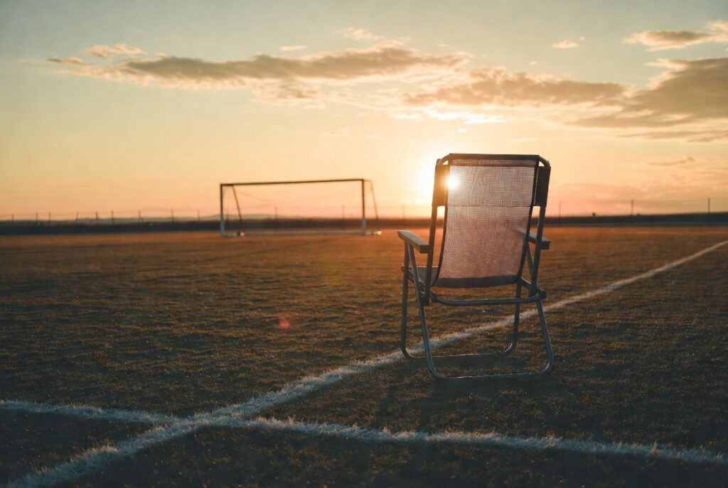 Empty sideline chair representing loss of enjoyment of life in a California injury claim